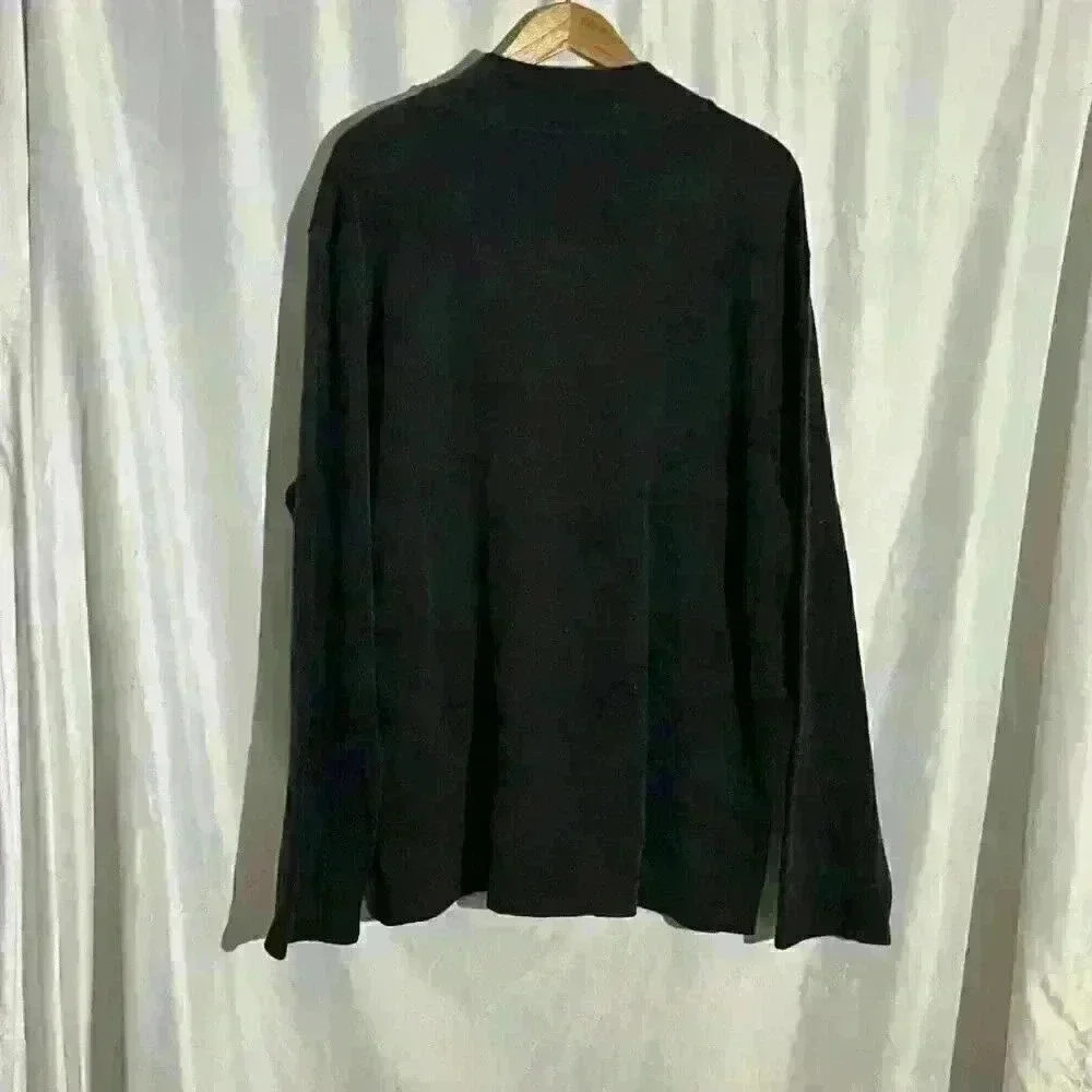 CALVIN KLEIN Mens‎ XXL Black 1/4 Zip pullover Cotton Knit Sweater